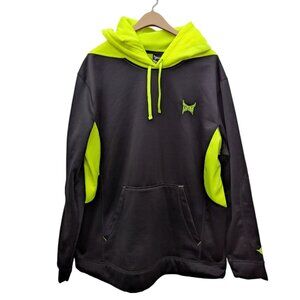 Vintage Y2K Tapout Black Yellow Signature Pullover Hoodie Grunge Skater 2XL